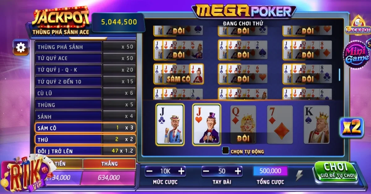 Hướng dẫn cách chơi bài Poker RIKVIP cơ bản