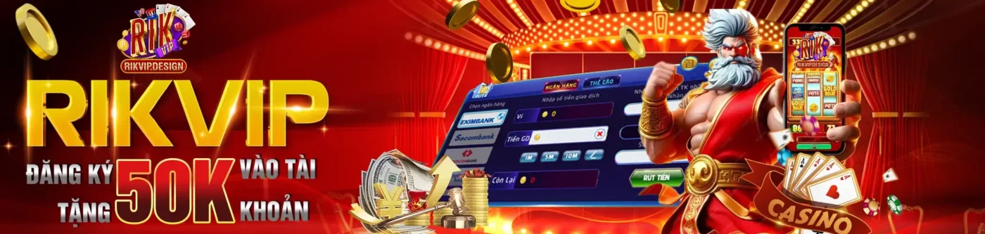 Banner chính của cổng game bài rikvip