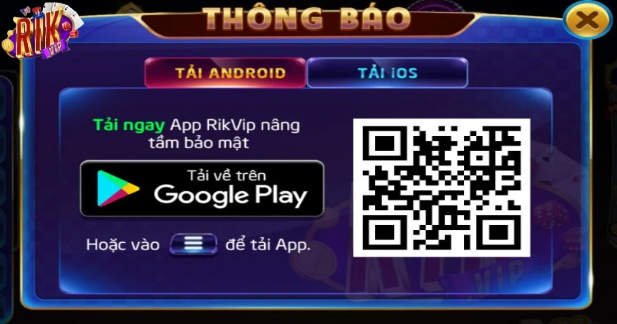 Tải App RIKVIP dành cho người dùng iOS